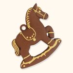 Ёлочная игрушка «Лошадка-качалка» (двухцветная, объёмная, ручная сборка) — изображение 1